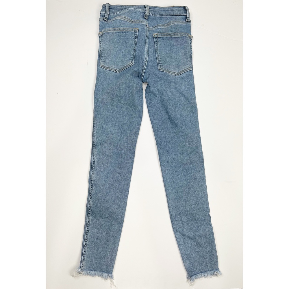 We The Free People Raw High Rise Jegging Cotton Stretch Raw Hem Jeans Sierra 27 - Picture 4 of 4